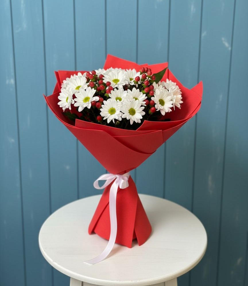 Букет цветов из: Хризантемы в Саки