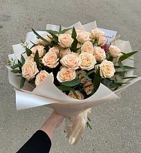 Букет Кремовые розы Латте #REPLACE_PRED# Саки