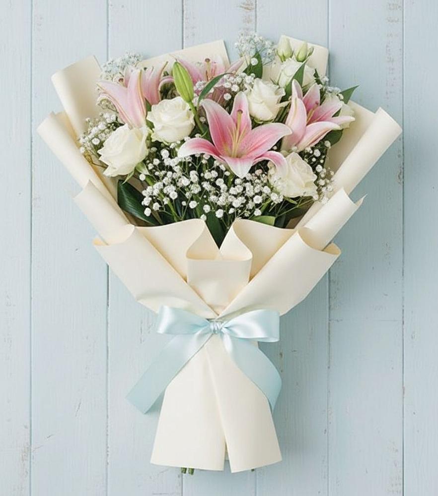 Букет цветов из: Лилии в Саки