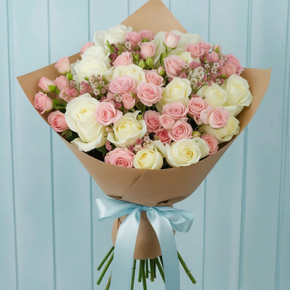 Букет цветов из: Розы в Саки