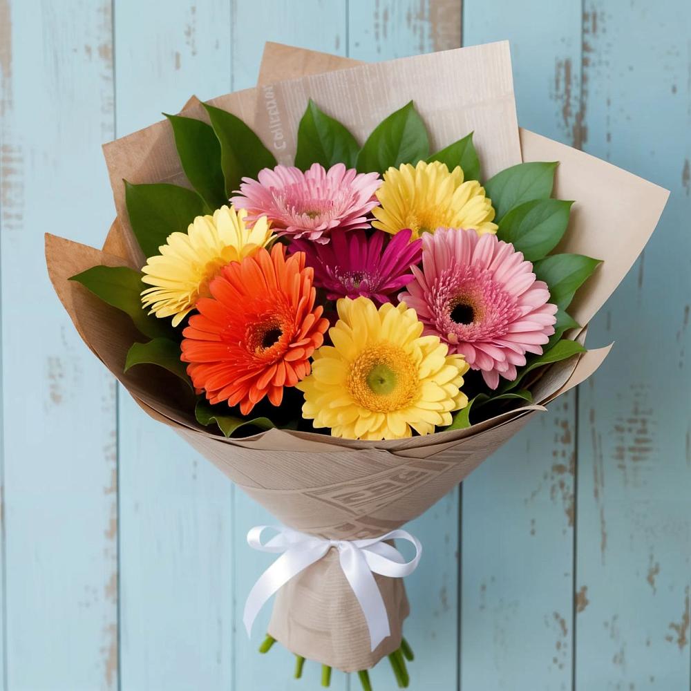 Букет цветов из: Герберы в Саки