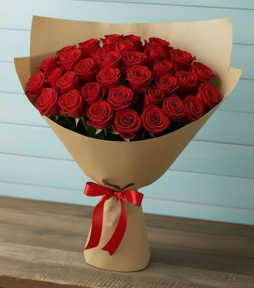Букет Красные розы Милано в Саки