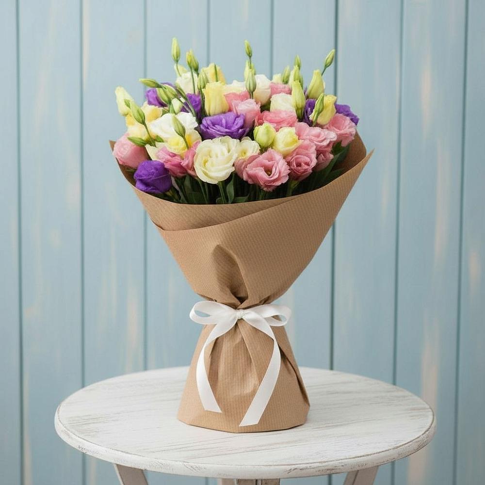 Букет цветов из: Лизиантусы в Саки