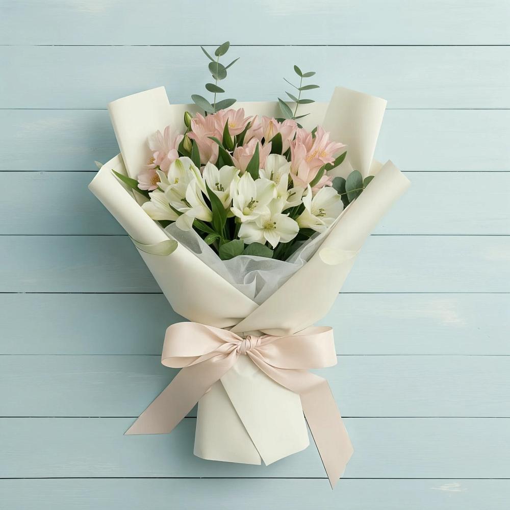 Букет цветов из: Альстромерии в Саки