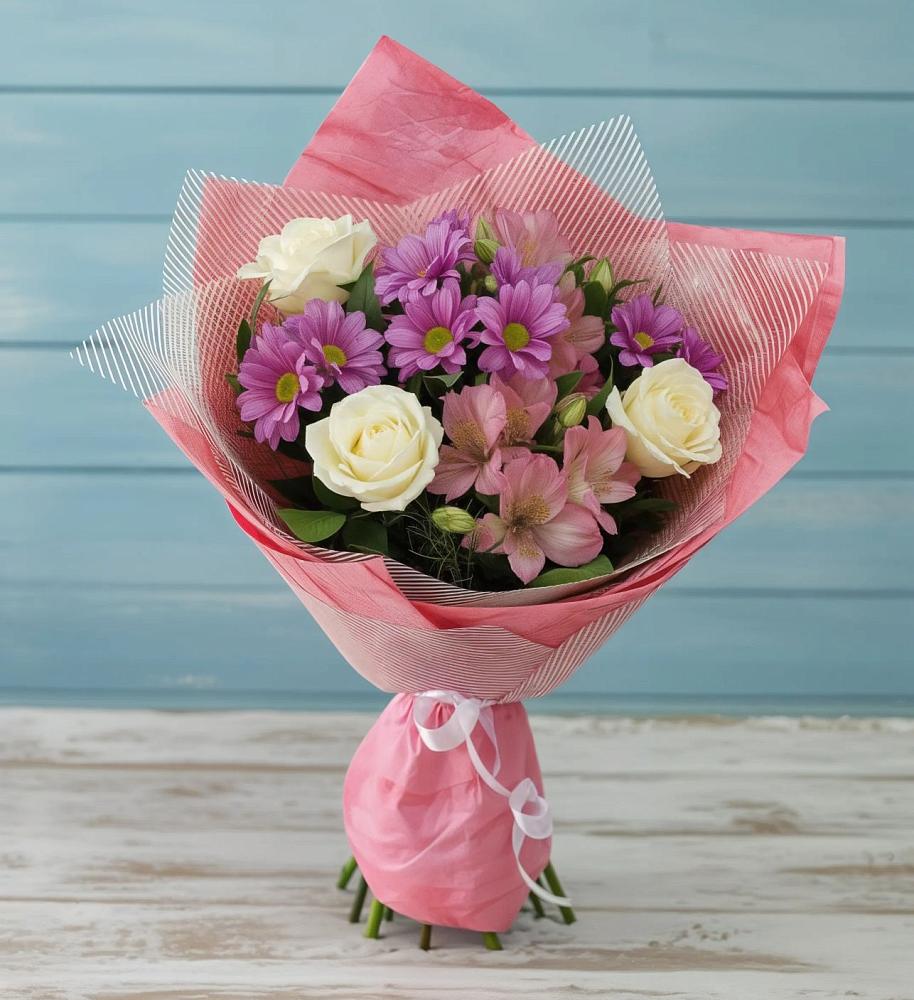 Букет цветов из: Герберы в Саки