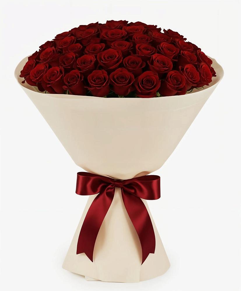 Букет 101 Бордовая роза Блэк Бакарра в Саки