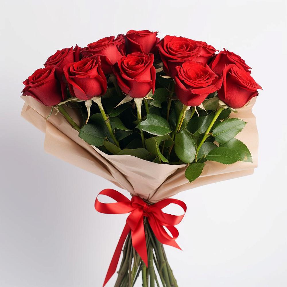 Букет 11 Красных роз Эдлесс Лав в Саки