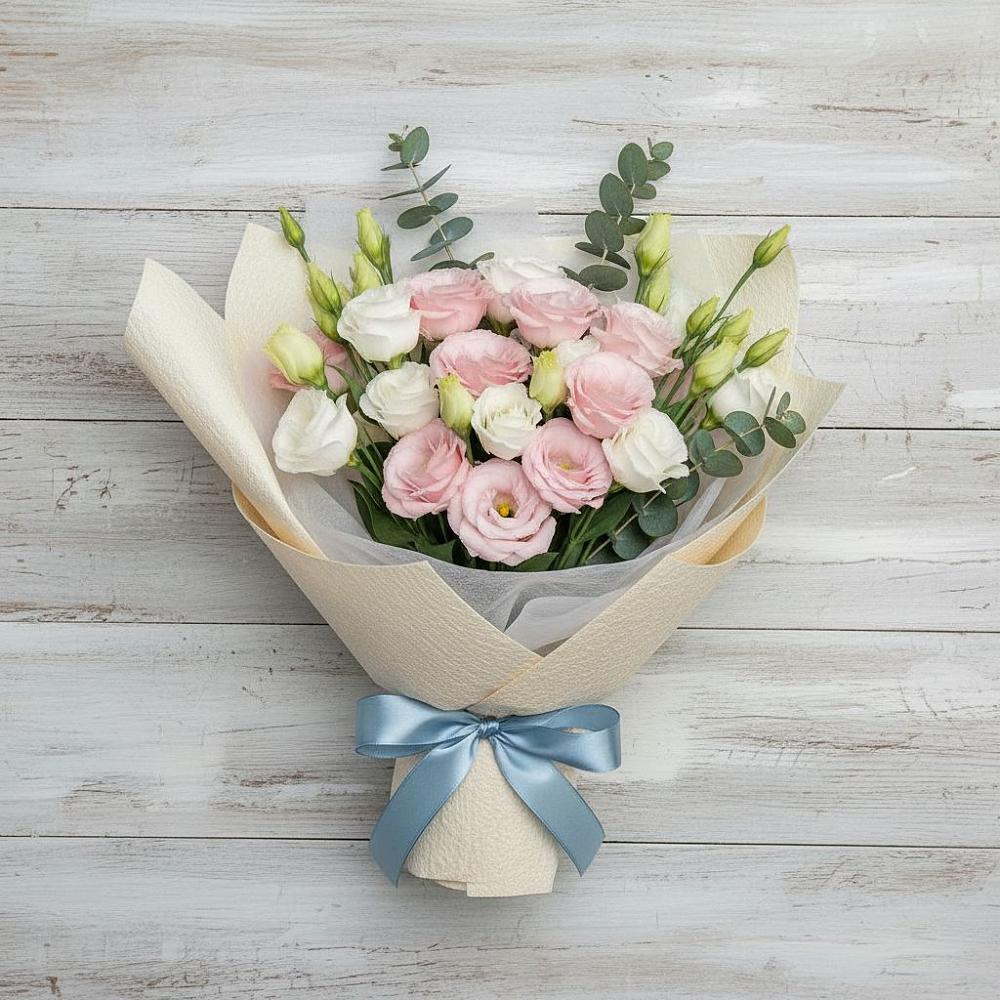 Букет цветов из: Лизиантусы в Саки